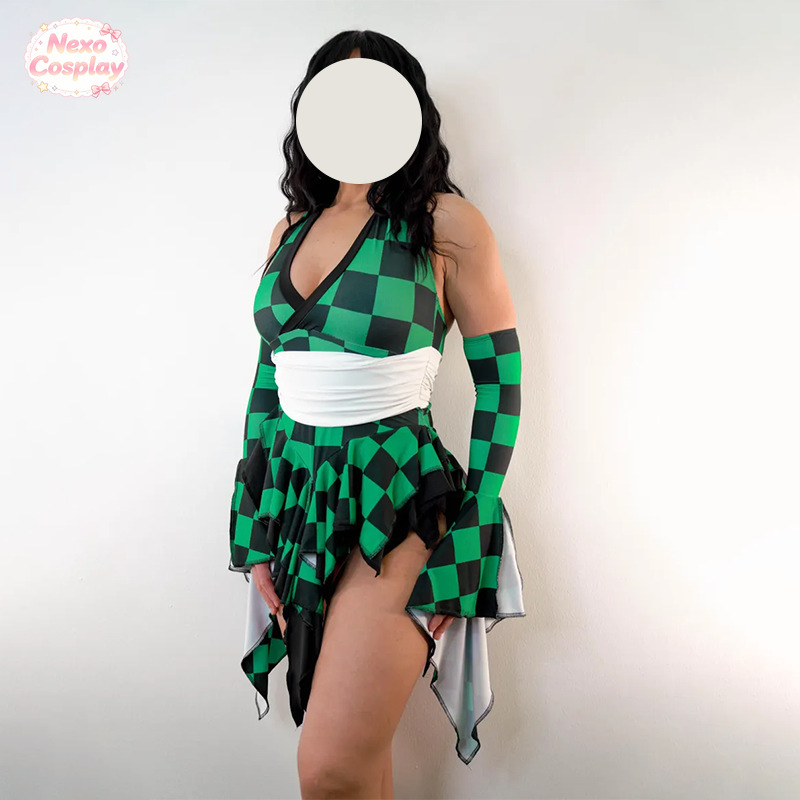 Anime Cosplay One Piece - Gender‑bend Tanjiro Kamado Swimsuit Cosplay Costume