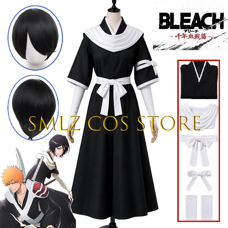Cosplay Anime Black - 2026 TYBW Rukia Cosplay Kuchiki Costume