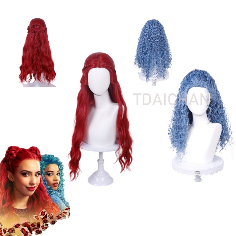 Curly Cosplay Wig Red princess - đánh giá và giá Anime Cosplay Red Hair