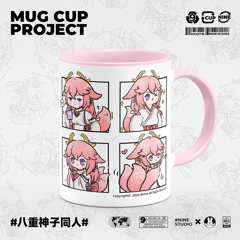 Anime Cute Mug Cup Genshin Imp - đánh giá và giá Cosplay Anime Yae Miko