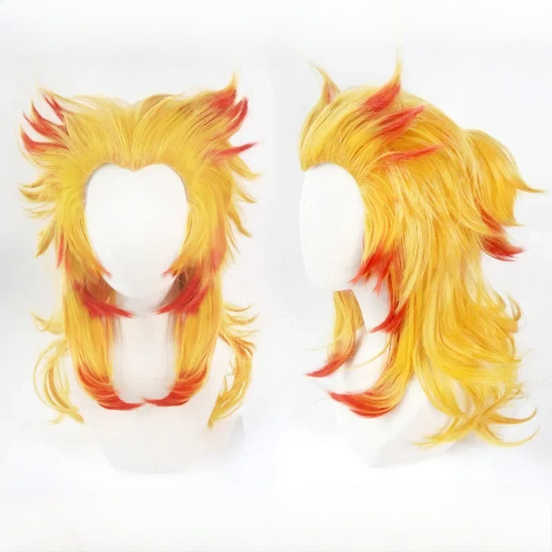 Rengoku Kyoujurou Wig Kimetsu  - đánh giá và giá Anime Cosplay Red Hair