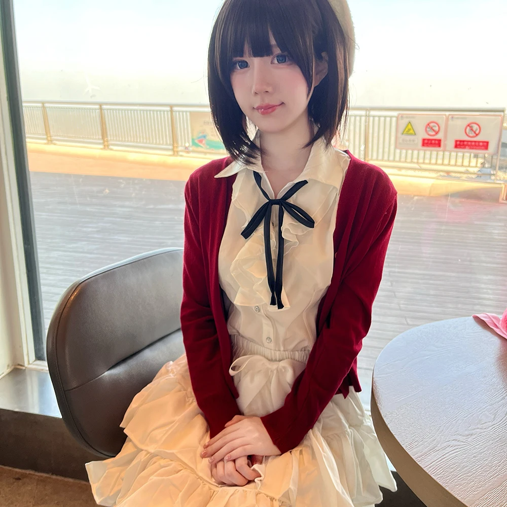 Girl Red Coat Shirt Skirt Set  - đánh giá và giá Anime Cosplay Lolita