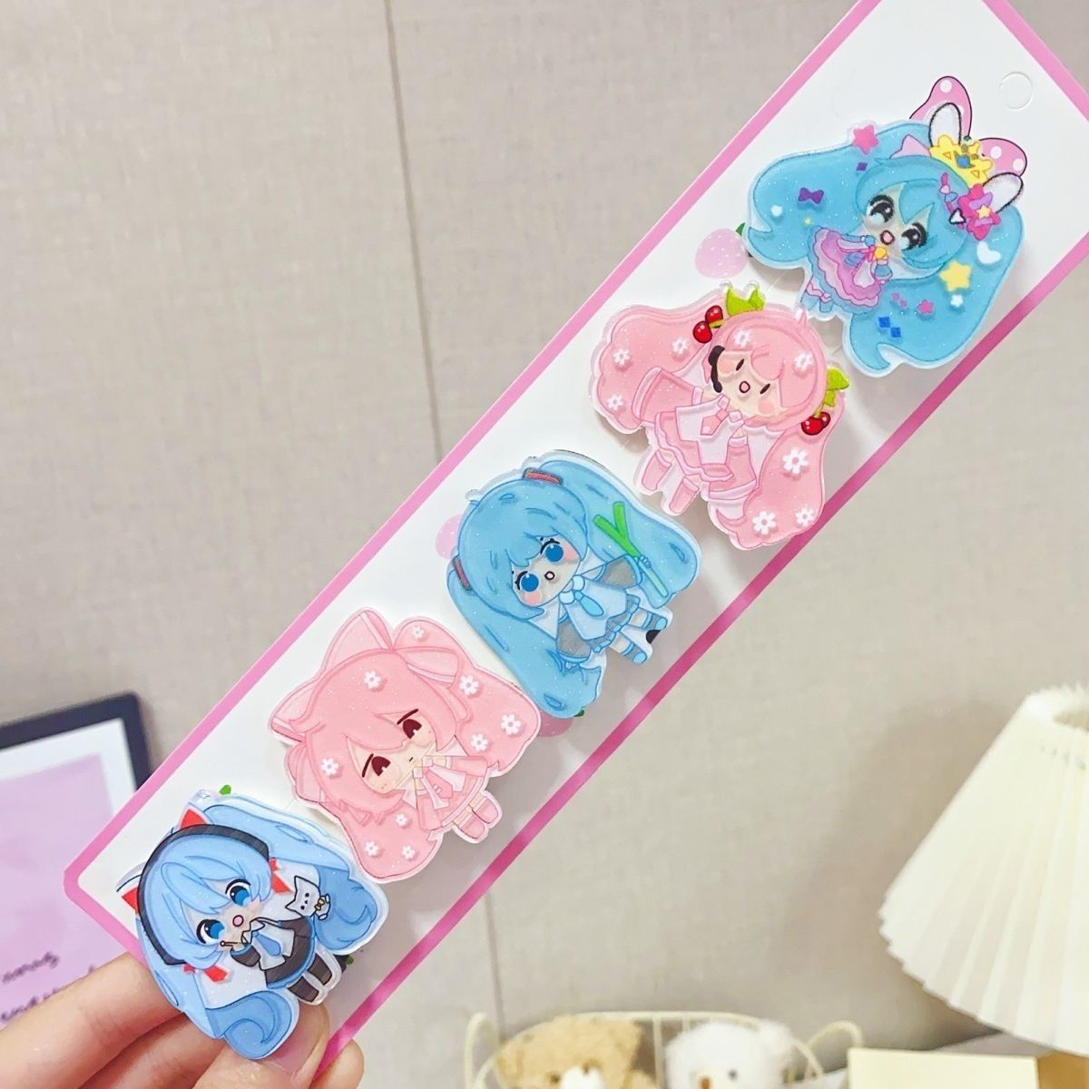 Hatsune Miku cartoon hair clip - đánh giá và giá Cosplay Anime N