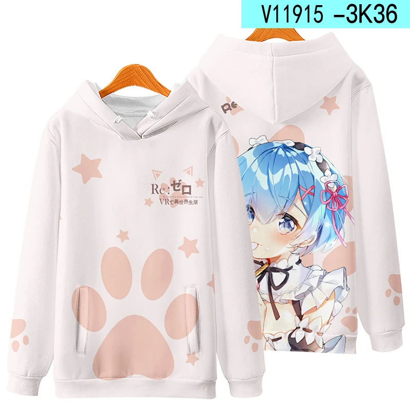3D Re Zero Cosplay Hoodie Anim - đánh giá và giá Cosplay Anime Basic